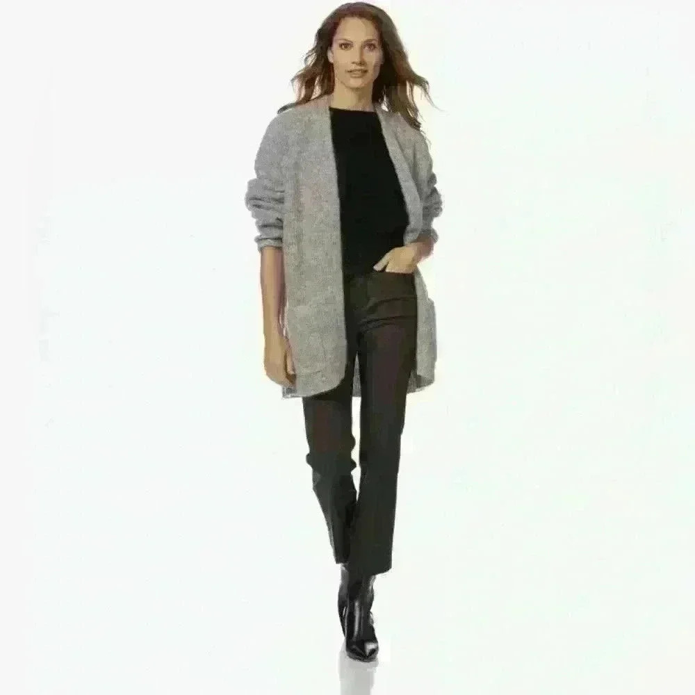 By Malene Birger Belinda mohair blend gray cardigan xl - Picture 3 of 12